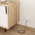 Glossy dark gray textile cable – The original Creative-Cables – RM26 round 2x0.75 mm / 3x0.75 mm