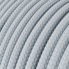 Shiny light blue-gray textile cable – The original Creative-Cables – RM30 round 2x0.75 mm / 3x0.75 mm