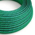  Round electrical cable coated with single-color rayon material - Rm33 Emerald