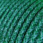  Round electrical cable coated with single-color rayon material - Rm33 Emerald