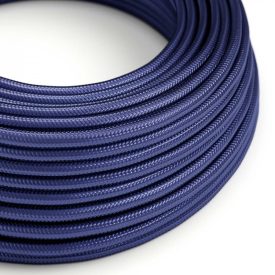    Round electrical cable coated with single-color rayon fabric - Rm34 Sapphire