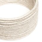 Linen White Melange textile cable - The original Creative-Cables - RN01 round 2x0.75 mm / 3x0.75 mm