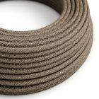 Linen brown melange textile cable - The original Creative-Cables - RN04 round 2x0.75 mm / 3x0.75 mm