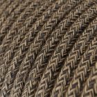 Linen brown melange textile cable - The original Creative-Cables - RN04 round 2x0.75 mm / 3x0.75 mm