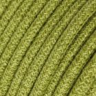 Jute green straw fabric cable - The original Creative-Cables - RN23 round 2x0.75 mm / 3x0.75 mm