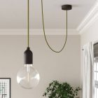 Jute green straw fabric cable - The original Creative-Cables - RN23 round 2x0.75 mm / 3x0.75 mm