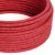Jute cherry red textile cable – The original Creative-Cables – RN24 round 2x0.75 mm / 3x0.75 mm