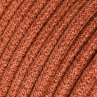 Jute orange clay textile cable - The original Creative-Cables - RN27 round 2x0.75 mm / 3x0.75 mm