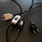 Glossy 3D starry sky textile cable - The original Creative-Cables - RT41 round 2x0.75 mm / 3x0.75 mm