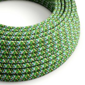   Shiny green Pixel Palette textile cable – The original Creative-Cables – RX05 round 2x0.75 mm / 3x0.75 mm