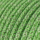 Cotton Bronte green textile cable – The original Creative-Cables – RX08 round 2x0.75 mm / 3x0.75 mm