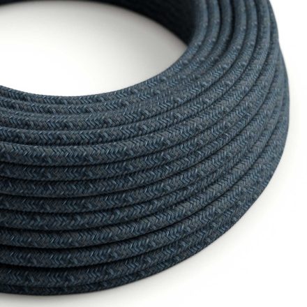 Cotton Blue Mirage textile cable – The original Creative-Cables – RX10 round 2x0.75 mm / 3x0.75 mm