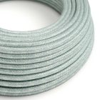 Cotton blue mist textile cable - The original Creative-Cables - RX12 round 2x0.75 mm / 3x0.75 mm