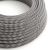 Glossy carbon black and optical white zigzag textile cable – The original Creative-Cables – RZ04 round 2x0.75 mm / 3x0.75 mm