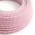 Shiny pink fuchsia and optical white zigzag textile cable – The original Creative-Cables – RZ08 round 2x0.75 mm / 3x0.75 mm