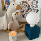 Glossy blue and optical white ZigZag textile cable - The original Creative-Cables - RZ12 round 2x0.75 mm / 3x0.75 mm