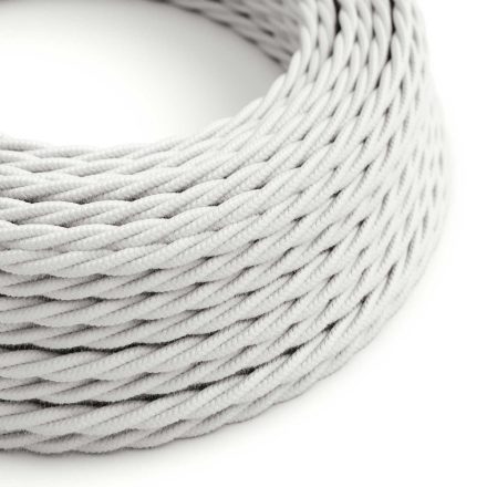 Cotton pure white textile cable - The original creative cables - TC01 braided 2x0.75mm / 3x0.75mm