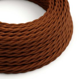   Cotton cinnamon brown textile cable – The original Creative-Cables – TC23 braided 2x0.75 mm / 3x0.75 mm