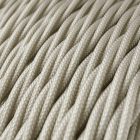 Shiny pearl white textile cable – The original Creative-Cables – TM00 braided 2x0.75 mm / 3x0.75 mm
