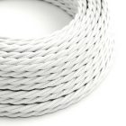 Glossy, optically white textile cable – The original Creative-Cables – TM01 braided 2x0.75 mm / 3x0.75 mm