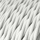 Glossy, optically white textile cable – The original Creative-Cables – TM01 braided 2x0.75 mm / 3x0.75 mm