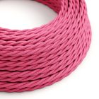 Bright pink fuchsia textile cable – The original Creative-Cables – TM08 braided 2x0.75 mm / 3x0.75 mm