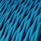  Glossy blue cyan textile cable - The original creative cables - TM11 braided 2x0.75mm / 3x0.75mm