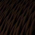 Glossy espresso brown textile cable – The original Creative-Cables – TM13 braided 2x0.75 mm / 3x0.75 mm