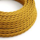Shiny mustard yellow textile cable – The original Creative-Cables – TM25 braided 2x0.75 mm / 3x0.75 mm