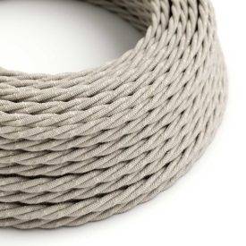   Linen White Melange textile cable - The original Creative-Cables - TN01 braided 2x0.75 mm / 3x0.75 mm