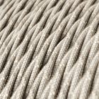 Linen White Melange textile cable - The original Creative-Cables - TN01 braided 2x0.75 mm / 3x0.75 mm