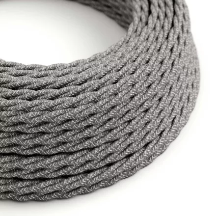 Linen Grey Melange textile cable - The original Creative-Cables - TN02 braided 2x0.75 mm / 3x0.75 mm
