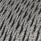 Linen Grey Melange textile cable - The original Creative-Cables - TN02 braided 2x0.75 mm / 3x0.75 mm
