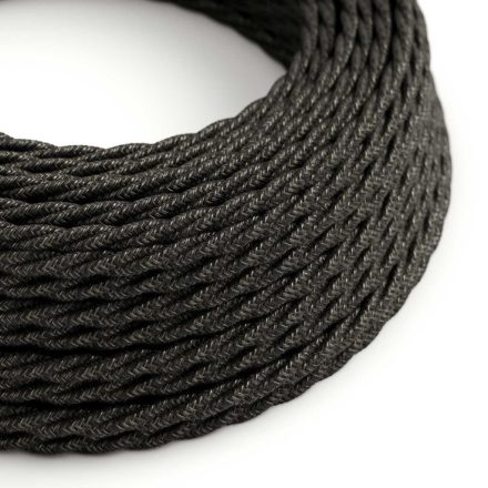 Linen anthracite gray melange textile cable - The original Creative-Cables - TN03 braided 2x0.75 mm / 3x0.75 mm