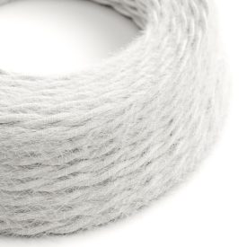   Optical white textile cable Marlene - The original Creative-Cables - TP01 braided 2x0.75 mm / 3x0.75 mm