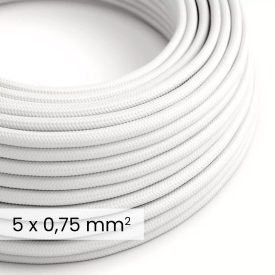   DALI textile electrical cable 5x0.75 mm² in optical white – fabric-covered cable for lamps and systems RM01