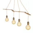 Zigh-Zagh, adjustable wooden ceiling mount for pendant lamps