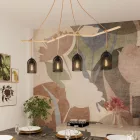 Zigh-Zagh, adjustable wooden ceiling mount for pendant lamps