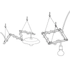 Zigh-Zagh, adjustable wooden ceiling mount for pendant lamps