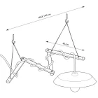 Zigh-Zagh, adjustable wooden ceiling mount for pendant lamps