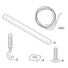 Zigh-Zagh, adjustable wooden ceiling mount for pendant lamps