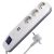  Desktop distributor "ICE" with 3 switches 2 USB 1.4m white-grey 0014348100