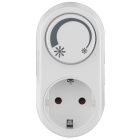 Earthed intermediate socket with dimmer for LED