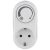 Earthed intermediate socket with dimmer for LED
