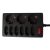  Desktop distributor 6 Euro +3 grounded plug, connector 1.4m, black 00250171
