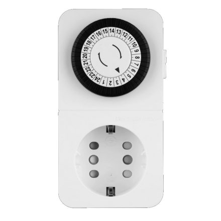 Mechanical timer switch, daily, mini, 30 min, 1x earthed or 2x euro outlets