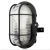 Bulkhead light, oval, with plastic grid 60W black + 4.8W LED light source 470lm 0090060510