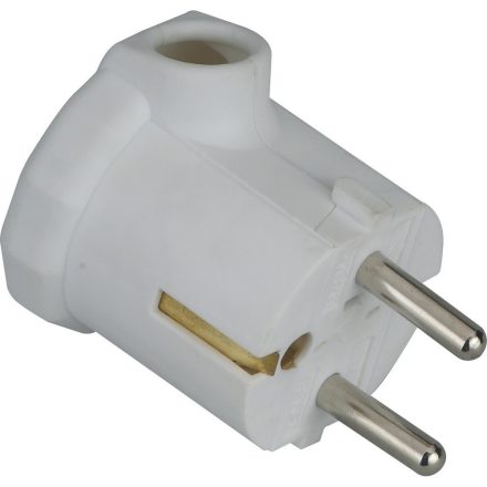  Grounded swing plug (plastic) with side outlet, white 0115H