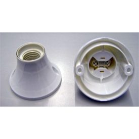    Order E27, side wall/ceiling 'straight' base white 0690H