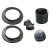 Socket E27, chandelier socket with 2 rings, black 0718H
